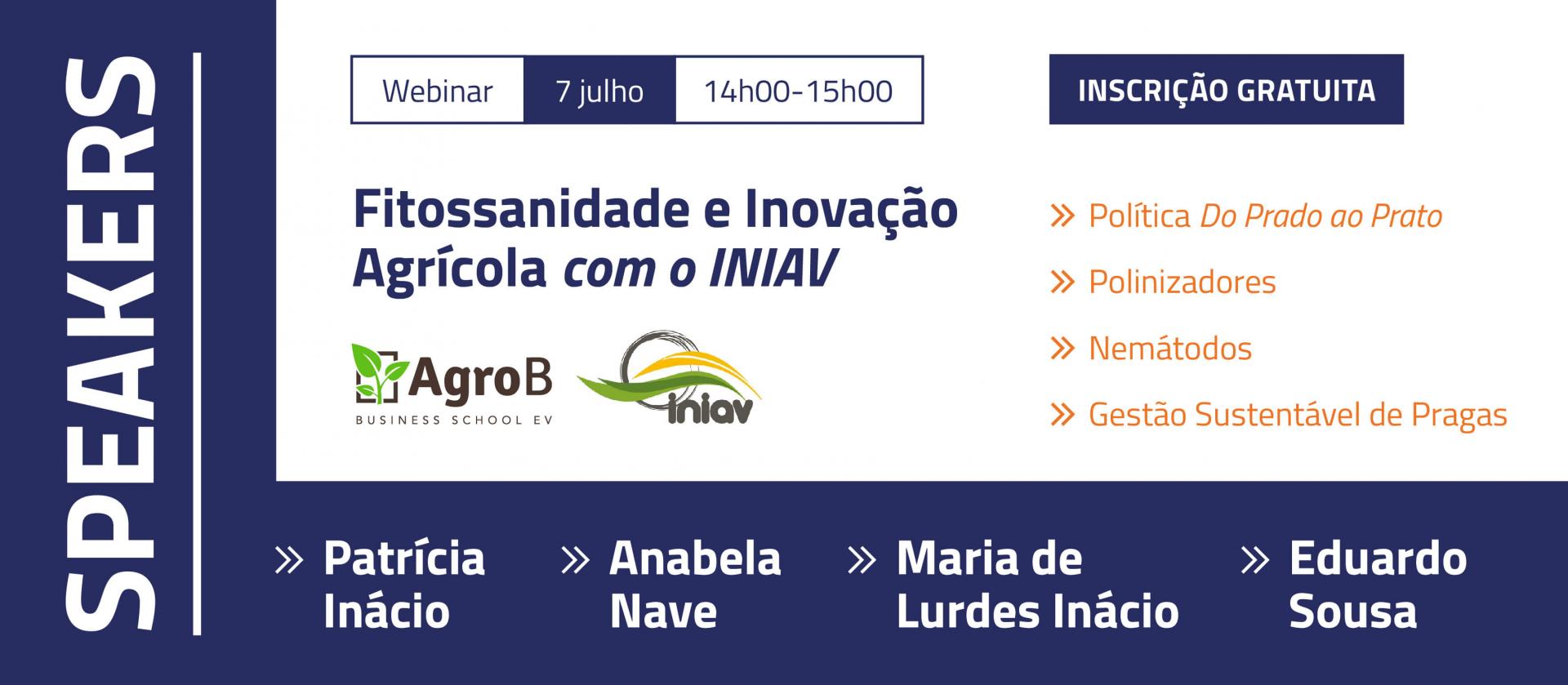 Fitossanidade e Inovação Agrícola com o INIAV | Webinar | AgroB