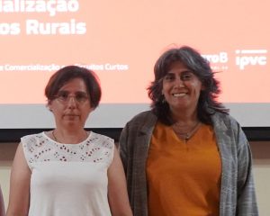 Professoras Joana Nogueira (à esquerda) e Sara Simões (à direita). Moderadoras do Sminário e Docentes do IPVC